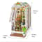Wooden Flower Garden DIY Book Nook Kit 3D Puzzle Bookshelf Insert With LED Lights 3