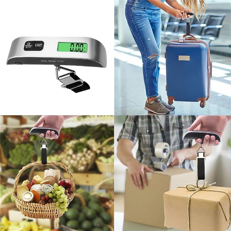 Portable Digital Luggage Scale 50kg With LCD Display Travel Baggage Weight Checker 3