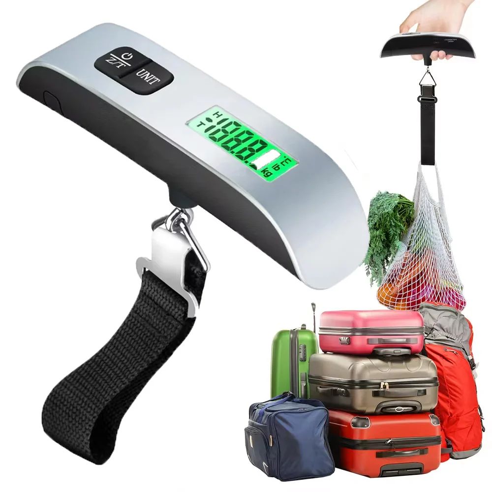 Portable Digital Luggage Scale 50kg With LCD Display Travel Baggage Weight Checker 5