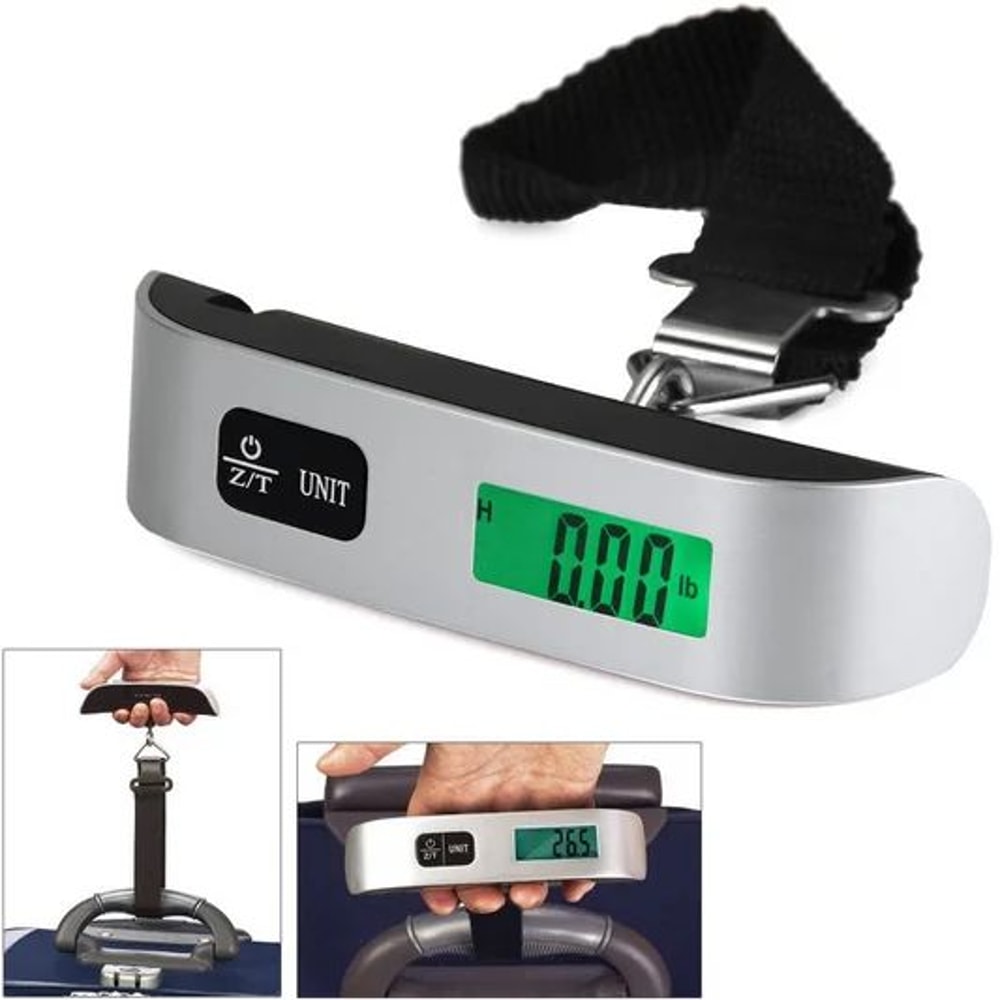 Portable Digital Luggage Scale 50kg With LCD Display Travel Baggage Weight Checker 7