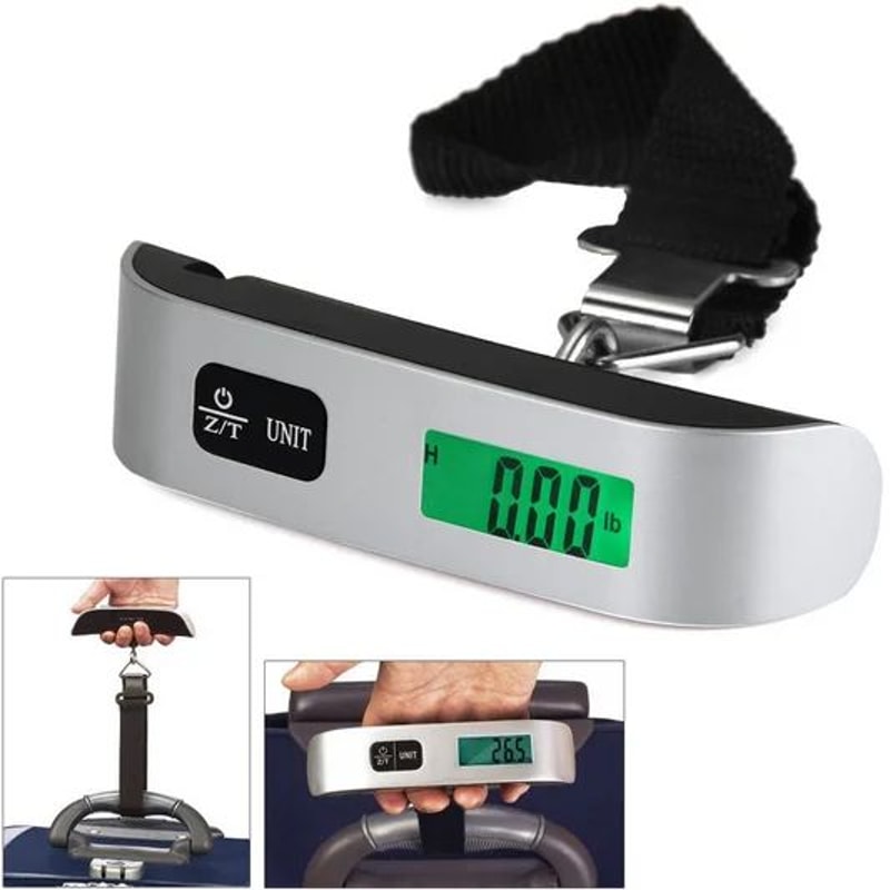 Portable Digital Luggage Scale 50kg With LCD Display Travel Baggage Weight Checker 7