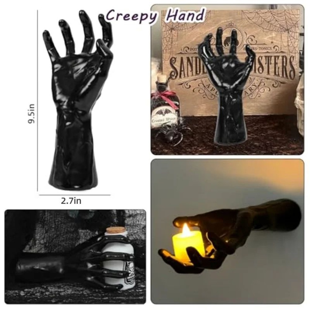 Gothic Creepy Hand Wall Candle Holder LifeSize Horror Hand Halloween Christmas Decor 1
