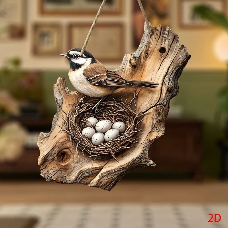 Vintage Bird Wooden Wall Sign Farmhouse Garden Decor Plaque For Porch Home 1