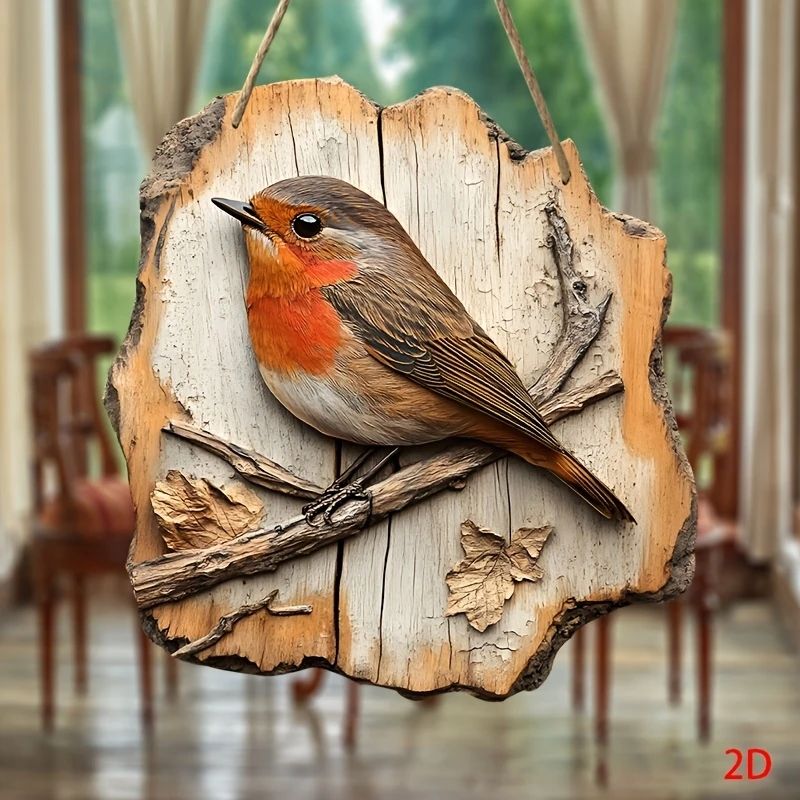 Vintage Bird Wooden Wall Sign Farmhouse Garden Decor Plaque For Porch Home 2