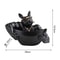 Black Resin Dog Statue Storage Box Decorative Dog Figurine Organizer For Keys Phone Candy 4