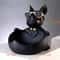Black Resin Dog Statue Storage Box Decorative Dog Figurine Organizer For Keys Phone Candy 1