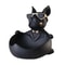 Black Resin Dog Statue Storage Box Decorative Dog Figurine Organizer For Keys Phone Candy 2