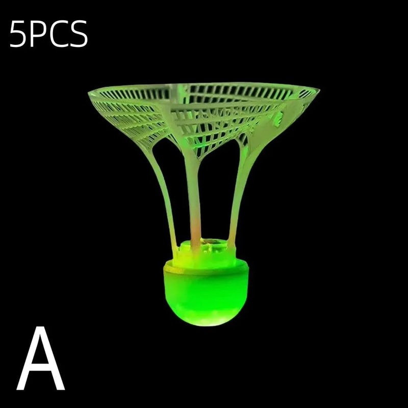 LED Luminous Windproof Badminton Shuttlecock Durable Nylon Glow Shuttle For Night Play 11