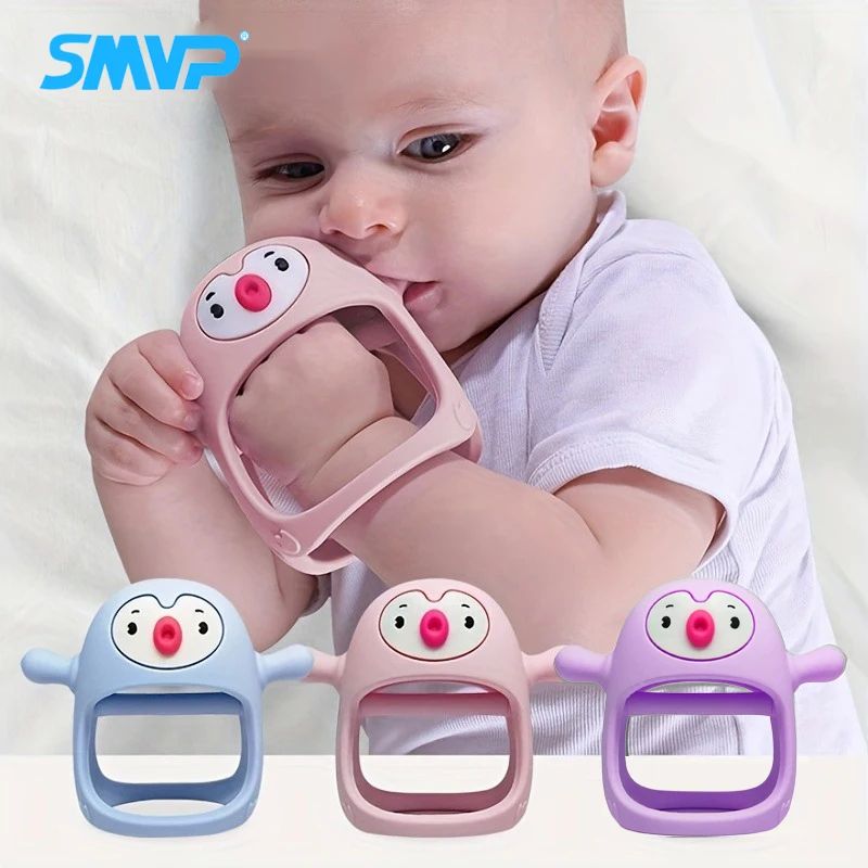 Silicone Wrist Teether Pacifier For Babies AntiDrop Infant Teething Toy 06 Months 1