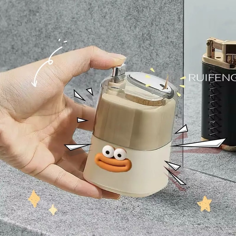 Automatic PopUp Toothpick Holder PushType Toothpick Dispenser Box For Kitchen Dining Table 9