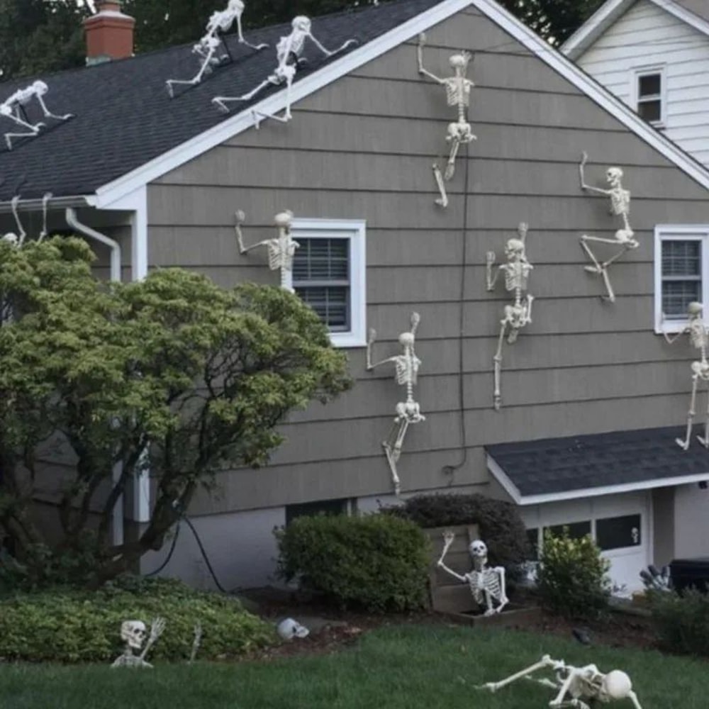 Movable Halloween Skeleton Decoration Full Body Skull Prop For Haunted House Party Decor 3