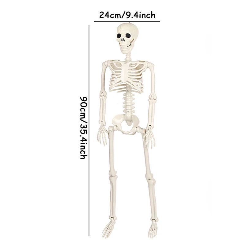 Movable Halloween Skeleton Decoration Full Body Skull Prop For Haunted House Party Decor 7