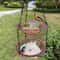 FlowerShaped Hanging Bird Feeder Bird Bath Outdoor Garden Bird Water Tray With Chain 10