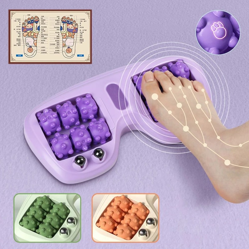 Magnetic Bead Foot Roller Massager MultiPoint Reflexology Foot Therapy Roller 0