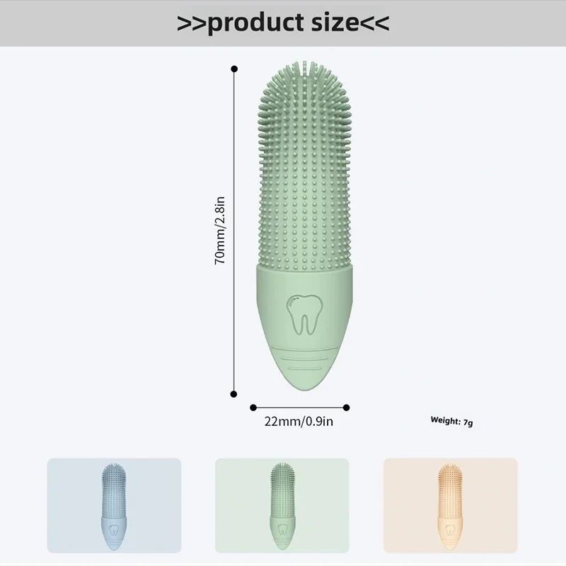 360 Silicone Finger Dog Toothbrush For Pets Gentle Pet Dental Cleaning Brush For Dogs Cats 5