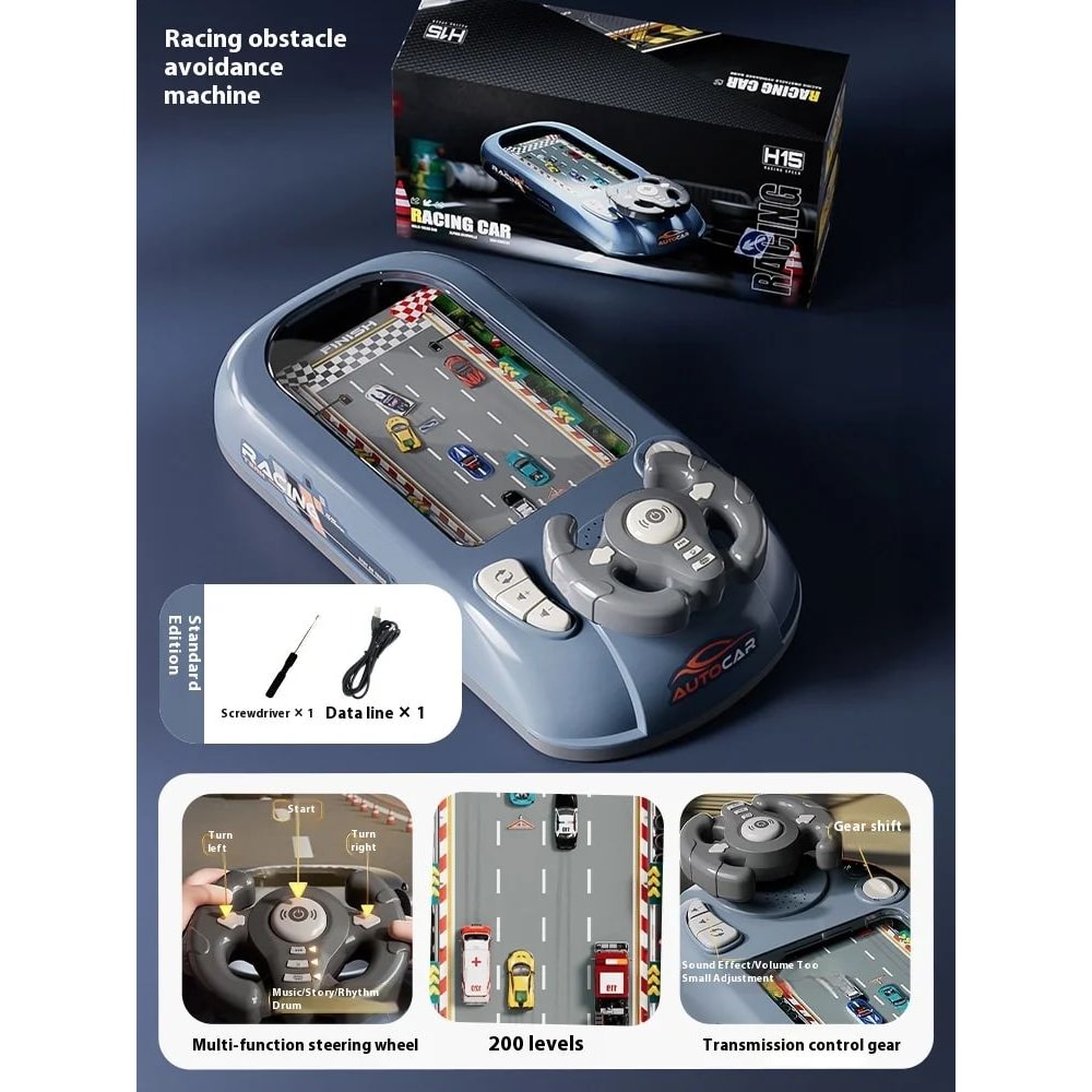 Interactive Kids Steering Wheel Racing Simulator Toy With Sound Lights Driving Game Console For Ch 6