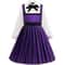 Wednesday Enid Sinclair Girls 2Pcs Cosplay Dress Kids Striped Party Halloween Costume Outfit 2