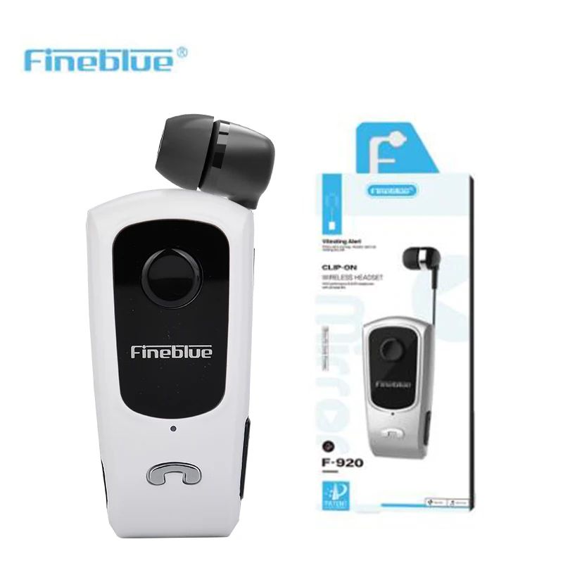 FineBlue F920 Bluetooth 53 Retractable Wireless Earbud Headset ClipOn Sports Earphone With Vibrati