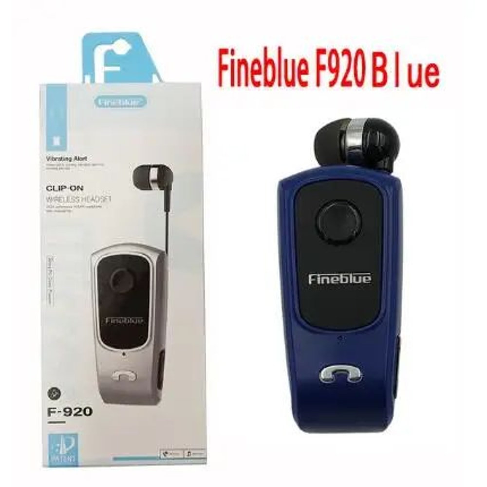 FineBlue F920 Bluetooth 53 Retractable Wireless Earbud Headset ClipOn Sports Earphone With Vibrati