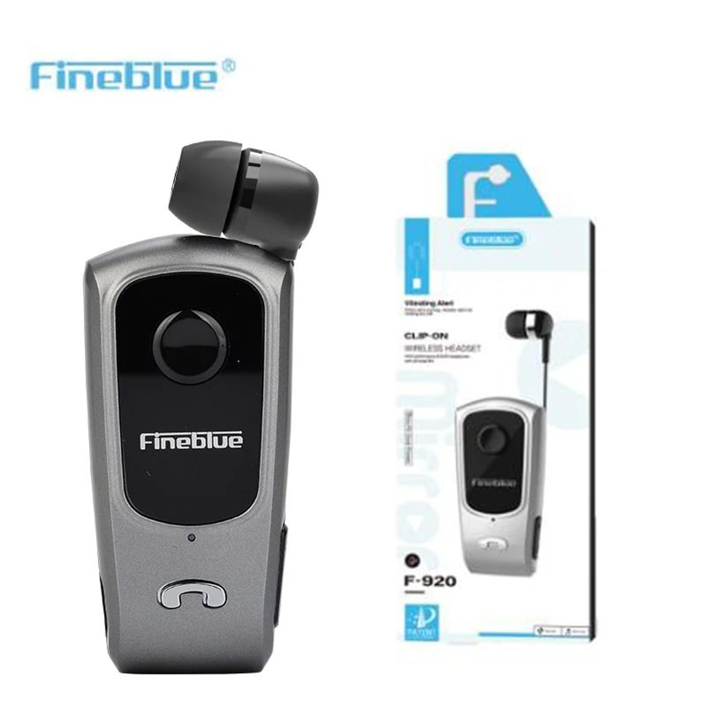 FineBlue F920 Bluetooth 53 Retractable Wireless Earbud Headset ClipOn Sports Earphone With Vibrati