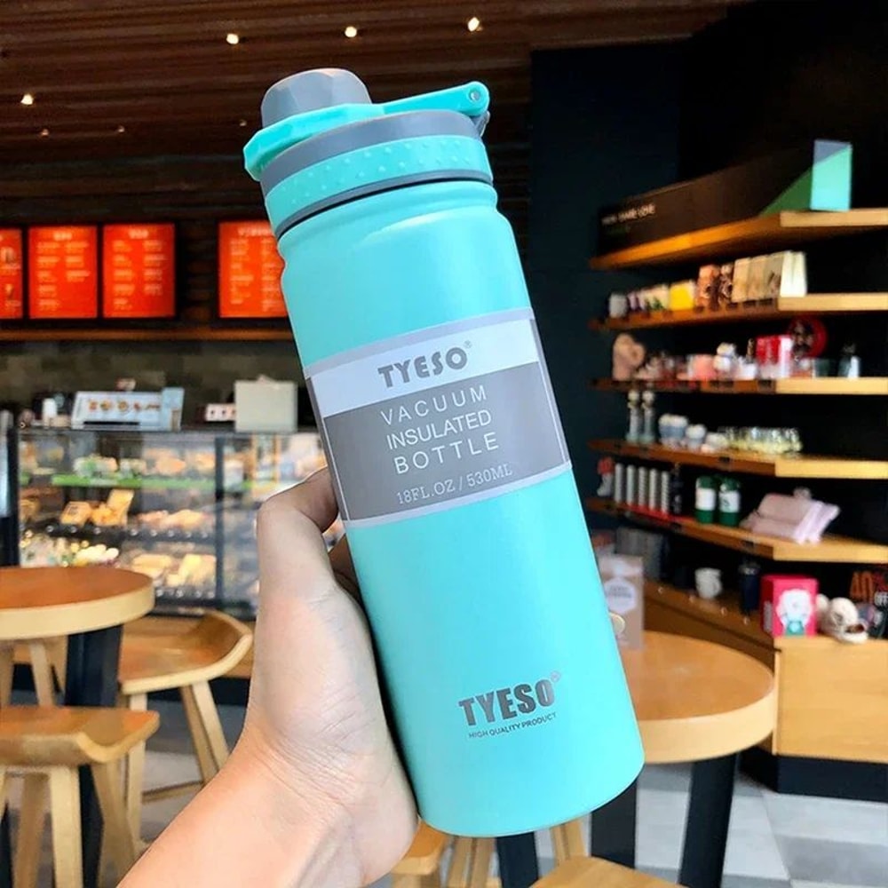 Tyeso Stainless Steel Vacuum Insulated Thermos Bottle Leakproof Travel Water Bottle With Handle 6