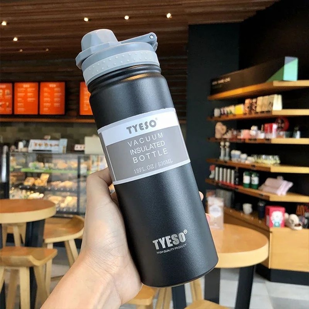 Tyeso Stainless Steel Vacuum Insulated Thermos Bottle Leakproof Travel Water Bottle With Handle 10