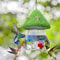 Mushroom Hanging Hummingbird Feeder Wind Chime Outdoor Garden Bird Feeding Station 0