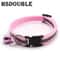 2Pack Reflective Adjustable Cat Small Dog Collar With Bell Safety Pet Collar Set 11