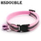 2Pack Reflective Adjustable Cat Small Dog Collar With Bell Safety Pet Collar Set 11