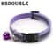 2Pack Reflective Adjustable Cat Small Dog Collar With Bell Safety Pet Collar Set 13