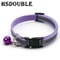 2Pack Reflective Adjustable Cat Small Dog Collar With Bell Safety Pet Collar Set 13