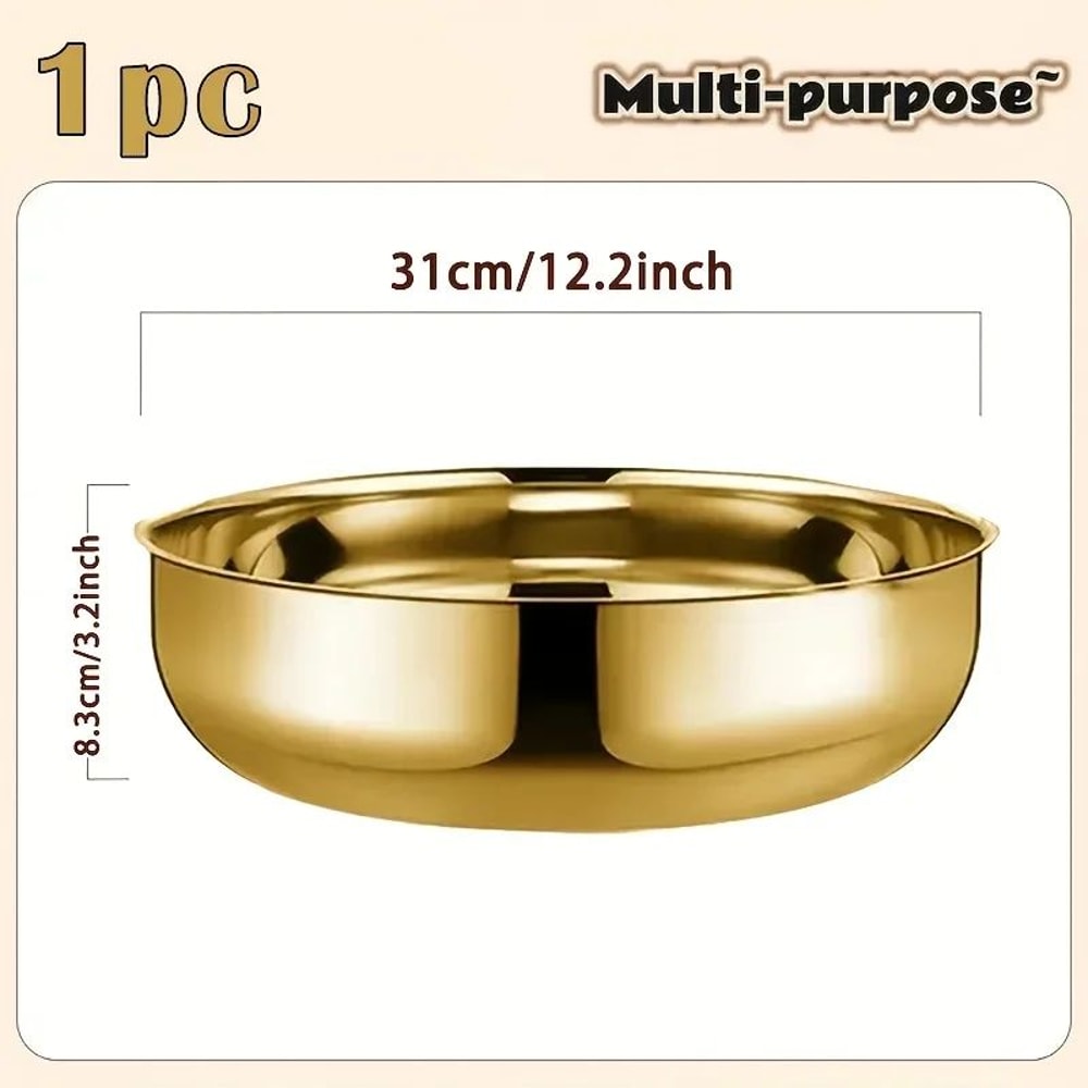 Large Capacity Stainless Steel Mixing Bowl MultiPurpose Kitchen Prep Salad Bowl 5