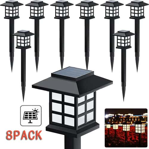 8-Pack Solar Pathway Lights Outdoor Waterproof – LED Garden Landscape Walkway Lights