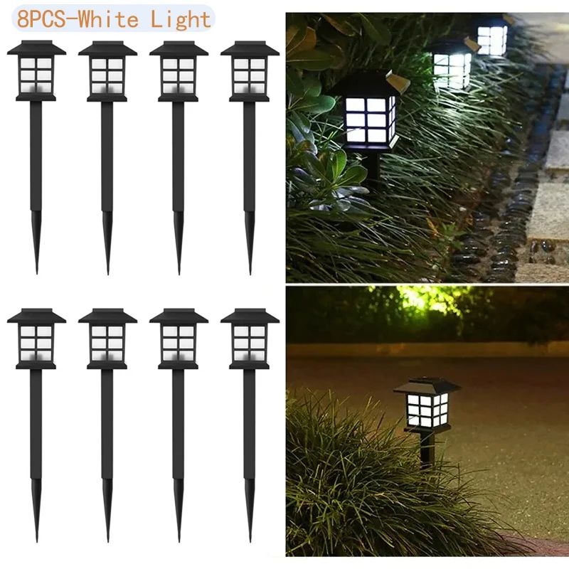 8Pack Solar Pathway Lights Outdoor Waterproof LED Garden Landscape Walkway Lights 7