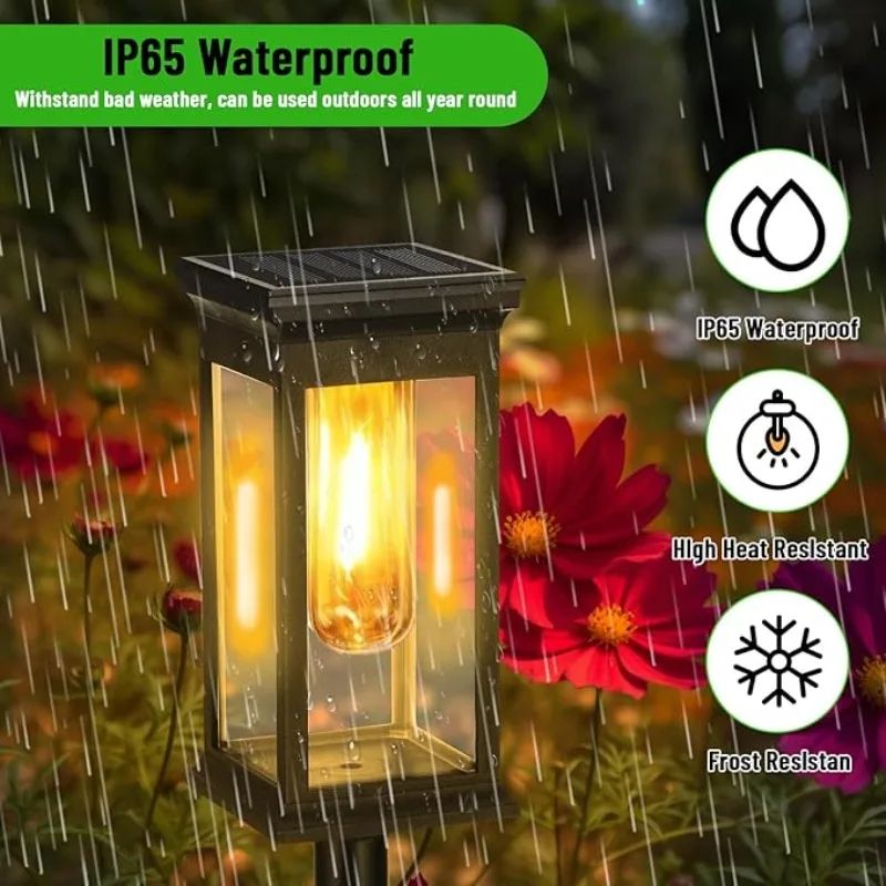 Solar Garden Pathway Lights Outdoor IP65 Waterproof Automatic Landscape Lawn Lights 1