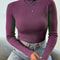 Autumn Winter Womens Ribbed Turtleneck Knit Sweater Slim Fit Soft Warm Pullover 4