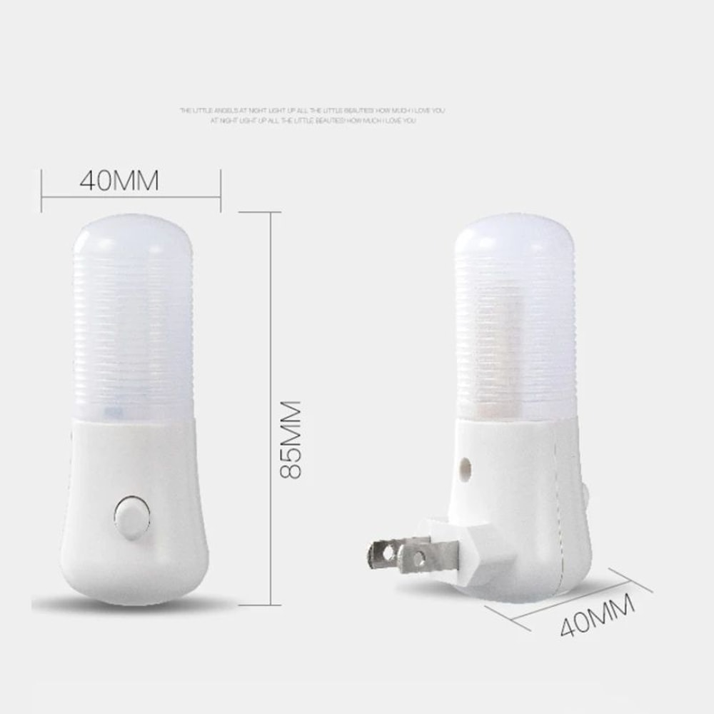 LED Push Button Night Light PlugIn Bedside Lamp For Bedroom Hallway Baby Room 2