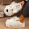 Cartoon Puppy Fluffy Fur Winter Slippers Womens Warm Plush Thick Sole Indoor Mules 4