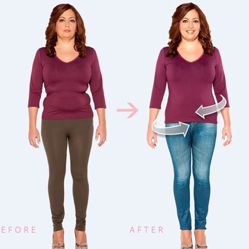 Miss Moly High Waist Faux Denim Jeggings Womens Slim Fit Stretch Jean Leggings 3