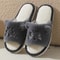 Cute Cartoon Cat Plush Fur Slippers Womens Open Toe NonSlip Indoor House Slides 7