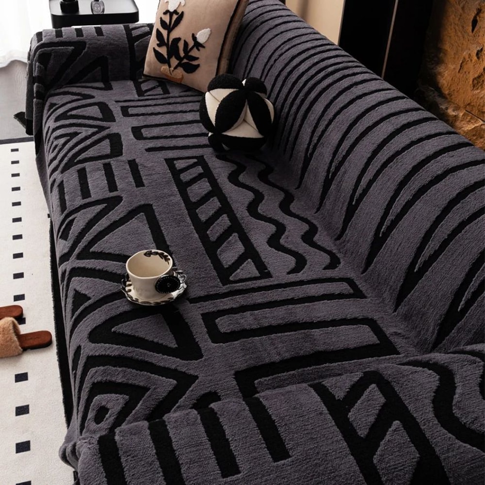 Bohemian Jacquard Sofa Protector Blanket Geometric AntiSlip Couch Cover Throw 2
