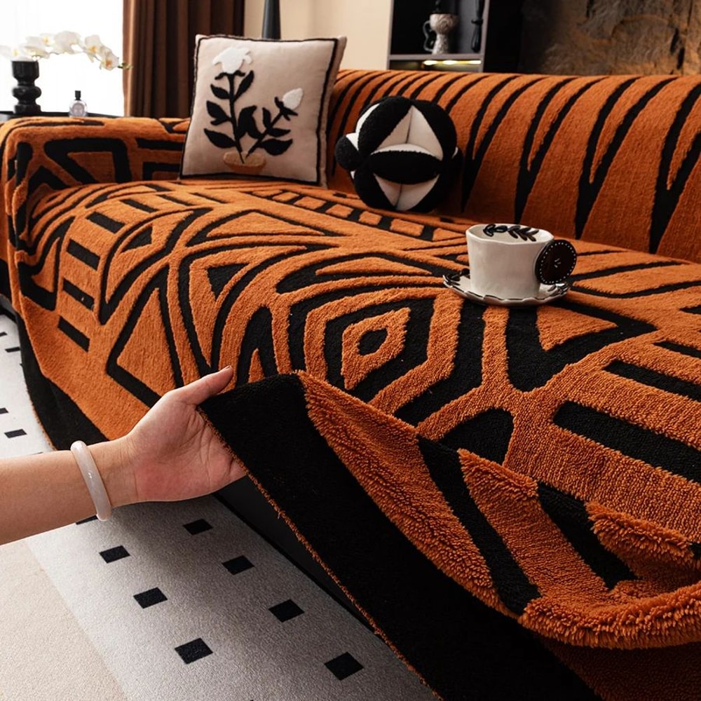 Bohemian Jacquard Sofa Protector Blanket Geometric AntiSlip Couch Cover Throw 7