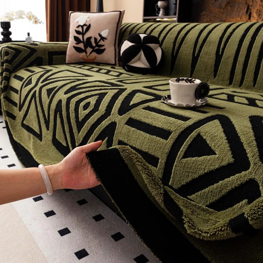 Bohemian Jacquard Sofa Protector Blanket Geometric AntiSlip Couch Cover Throw 10