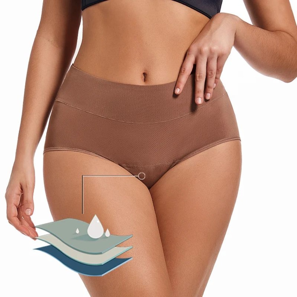 3Layer Waterproof Menstrual Panties Womens Leakproof Period Maternity Underwear 0