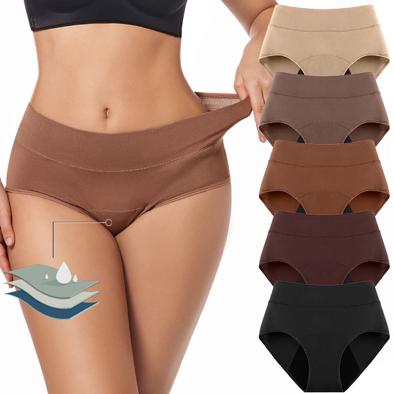 3Layer Waterproof Menstrual Panties Womens Leakproof Period Maternity Underwear 4