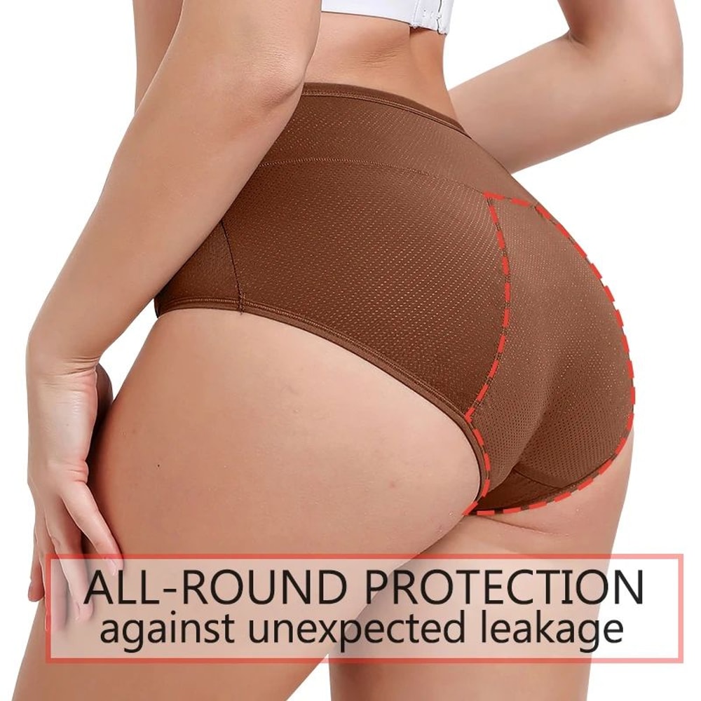 3Layer Waterproof Menstrual Panties Womens Leakproof Period Maternity Underwear 5