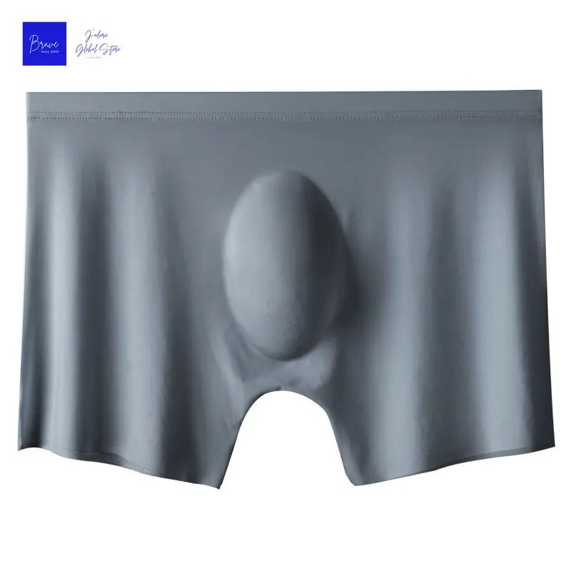 Mens Ice Silk Seamless Boxer Briefs Breathable Antibacterial Lightweight Underwear 7