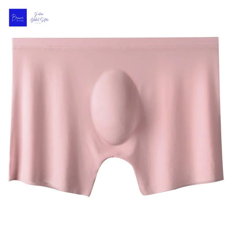 Mens Ice Silk Seamless Boxer Briefs Breathable Antibacterial Lightweight Underwear 8