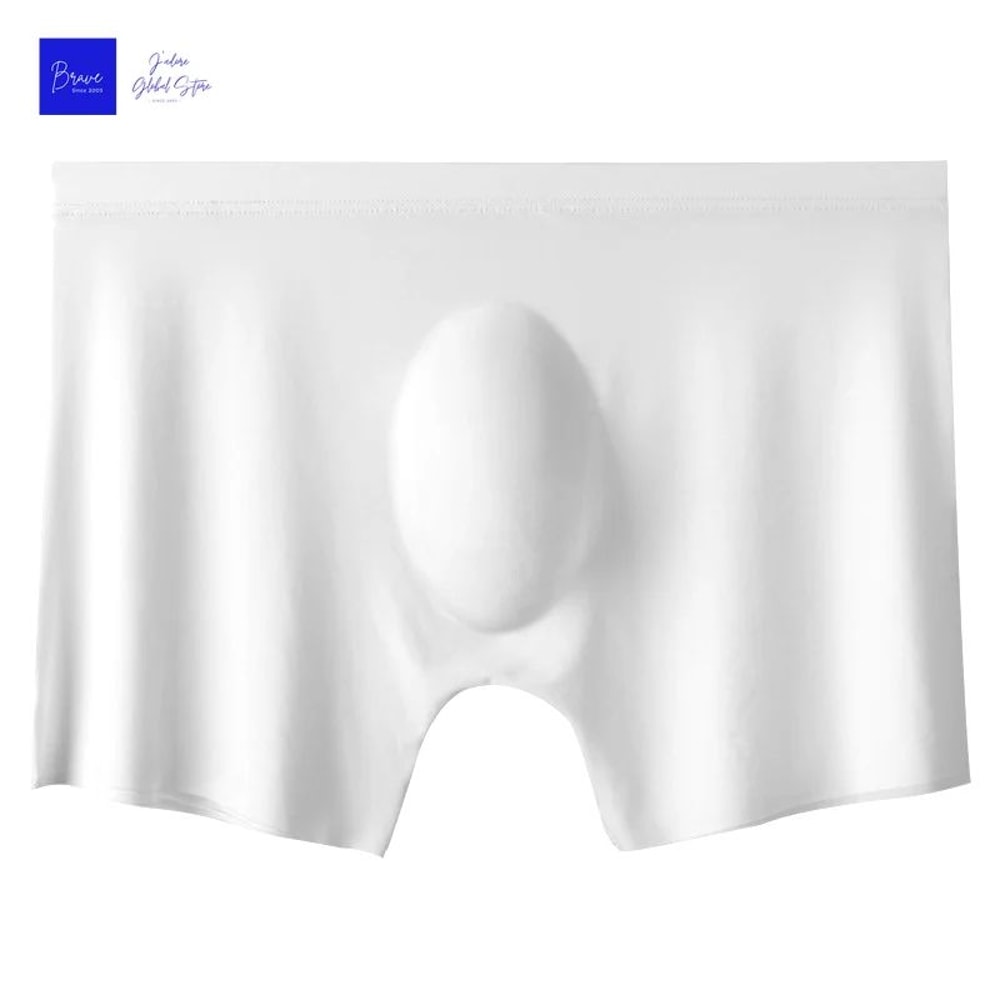 Mens Ice Silk Seamless Boxer Briefs Breathable Antibacterial Lightweight Underwear 10