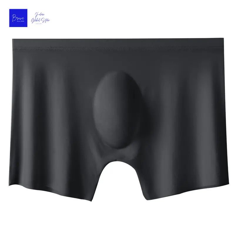 Mens Ice Silk Seamless Boxer Briefs Breathable Antibacterial Lightweight Underwear 11